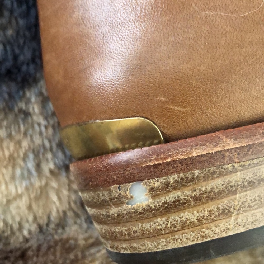 SALE PRICE DROP Authentic COACH tan leather and gold hardware riding boots - Picture 9 of 9